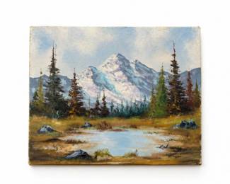 124 OriginalSignedLFaganMountainLandscapeOilPainting