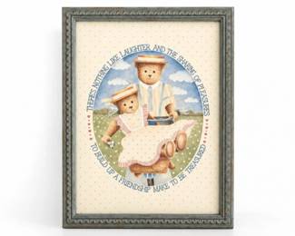 54 VintageTeddyBearFriendshipFramedWallArtPrint