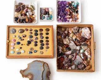 138 LargeMixedGemstoneAgateCrystalCollection