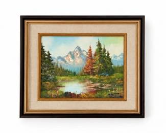 19 SignedOriginalMountainLandscapeOilPainting