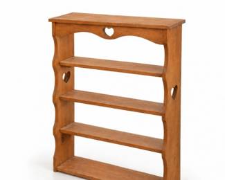 78 VintageWooden4TierDisplayShelfwithHeartCutouts