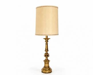 175 VintageStiffelBrassTableLampwithDrumShade