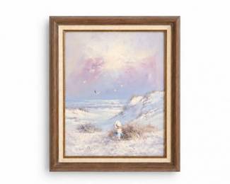 29 VintageWBrianSignedOriginalOilCoastalPainting