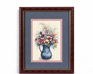 118 VintageFBuckleyFloralStillLifeFramedArtPrint