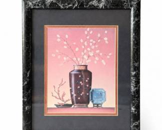 24 VintageGeorgesPommierAsianFloralStillLifePrint