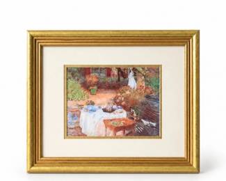 17 VintageImpressionistGardenSceneFramedArtPrint