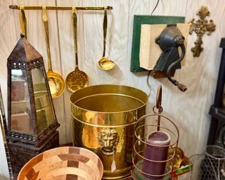 Extensive collection of vintage silver, silverplate, brass, and ornate serving pieces, including trays, platters, bowls, and decorative treasures!