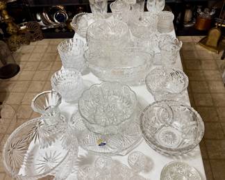 Crystal, cut glass, pressed glass collection