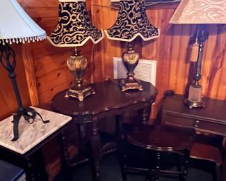 Lamps and Tables