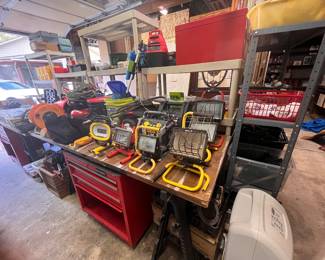 Shop lights, tools and equipment