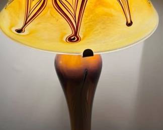 Art Nouveau Art Glass Table Lamp