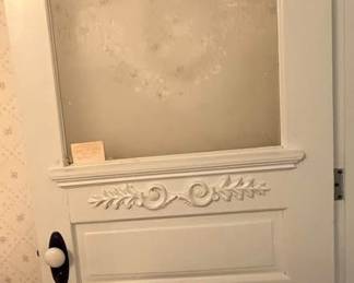 Antique-Style William McKinley Etched Glass Door
