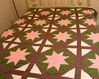 Pink & Green Star Quilt