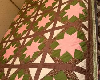 Pink & Green Star Quilt
