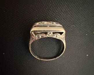 Art Deco Filigree Diamond Ring