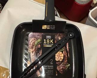 IKO K Signature Series Piece Gold Nonstick Grill Pan Set