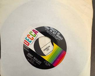 Jerry Wallace Whats He Doin In My World or If You Leave Me Tonight Ill Cry inch Promo Vinyl