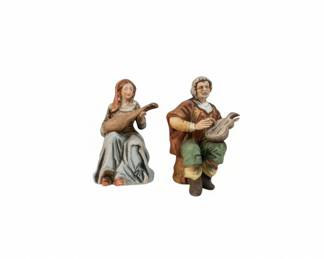 Vintage Capodimonte Style Musician Figurines third image