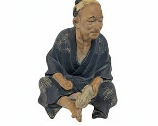 Vintage Japanese Hakata Urasaki Clay Figurine
