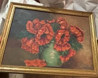 Billie Poppy Floral Still Life Oil Painting