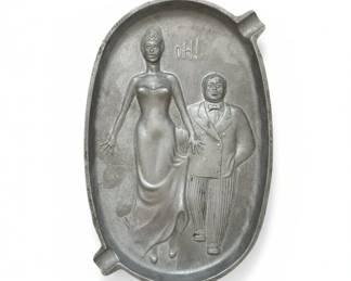 Vintage Risqu DoubleSided Novelty Ashtray fourth image