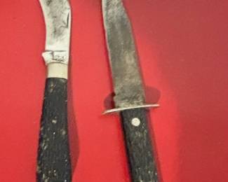 Vintage FixedBlade Utility Knife and Pruning Knife Set