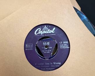 Hank Thompson If Lovin You Is Wrong RPM Record