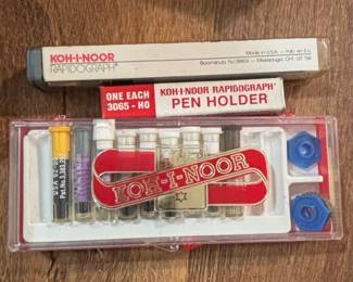 KohINoor Rapidograph Technical Pen Set and Accessories