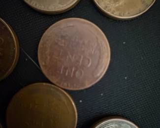 Collection of Wheat Penny Coins second image