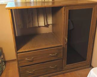 Vintage Oak Media Cabinet