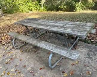 Wooden Top Picnic Table