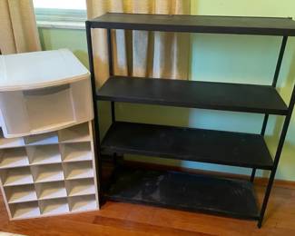 Metal Shelving Unit, Particle Board Shoe Storage, Plastic Storage Drawer