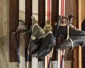 Vintage Cross Country Skis, Shoes  Poles