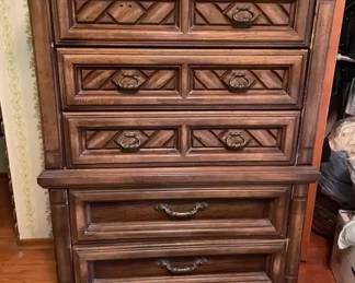 Vintage Wood Chest of Drawers