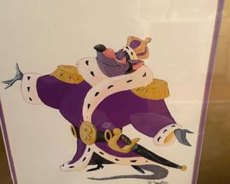 Professor Ratigan Framed Litograph by R. Tompkins