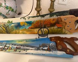 Folk Art - Handpainted Handsaws