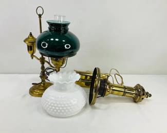 Brass & Glass Light Fixtures