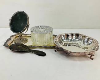Silverplate Vanity Accessories and Tableware