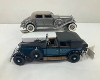 Franklin Mint 1:24 Scale Duesenberg and Rolls-Royce Die Cast Cars