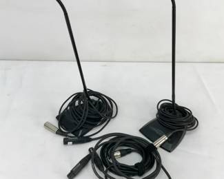 Shure Desktop Gooseneck Microphones and XLR Cables