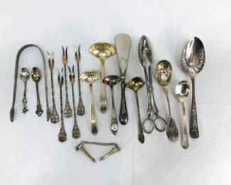 Silverplate & Silver-Toned Spoons, Serving Utensils