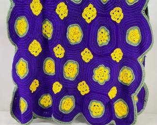 Crocheted Floral Afghan
