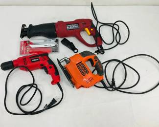 Corded Reciprocating Saw, Hammer Drill and Jigsaw