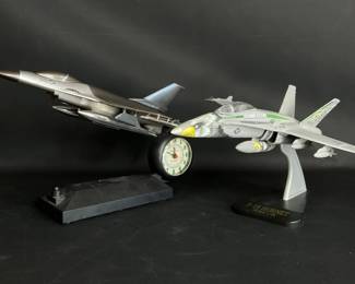 Hornet Model and Jet Airplane Clock