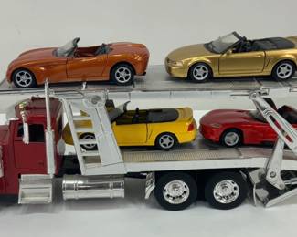 Die-Cast Car Hauler Truck with Model Cars
