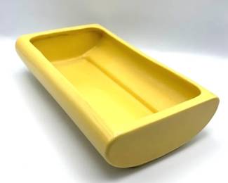 Vintage Abingdon USA Yellow Ceramic Planter MidCentury Art Pottery Console Planter