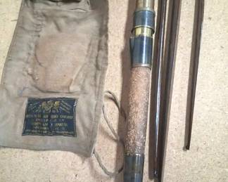 Vintage Solemakers Playfair Aberdeen Fishing Rod Breaks Down Travel Bag