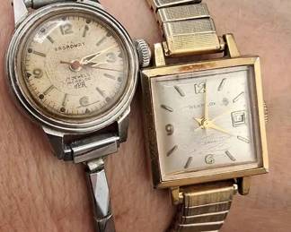 Vintage Westclox and Broadway Watches Untested