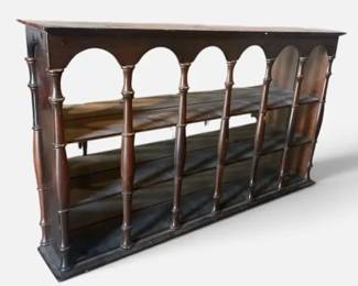 Vintage Mirrored Wooden Wall Mount Tea Shelf