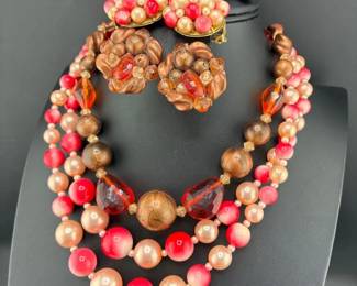 Vintage Beaded Costume Jewelry Sets West Germany Hong Kong